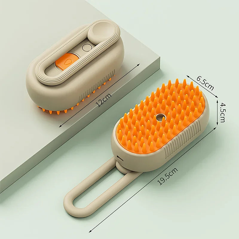 Cepillo de Vapor Pro 3-en-1 para Perros y Gatos